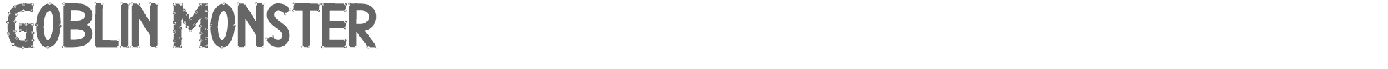 Sample characters Goblin Monster Font